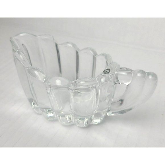 Vintage Heisey Clear Glass Petite Cristolite Ribbed Cream & Sugar Set - Picture 3 of 9